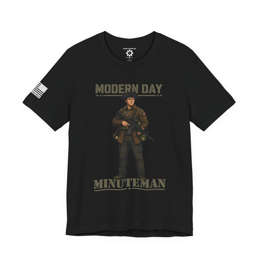 Modern Day Minuteman T-Shirt – Patriotic Tactical Soldier Graphic Tee
