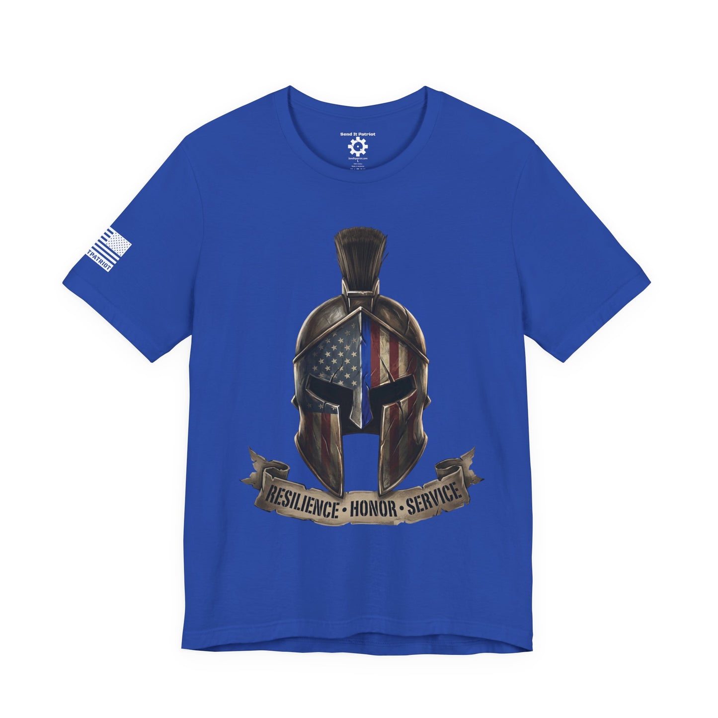 Spartan Thin Blue Line T-Shirt —  Patriotic Tee