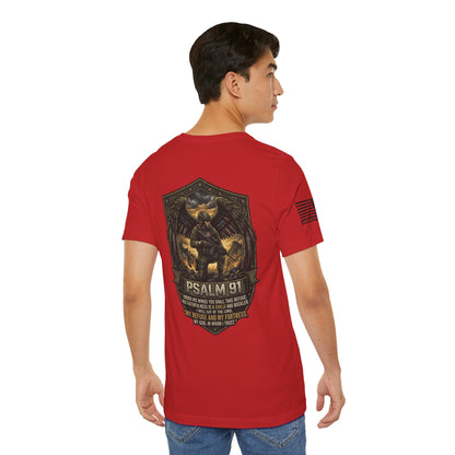 Psalm 91 Tactical Tee — Christian Military Guardian Angel Shirt