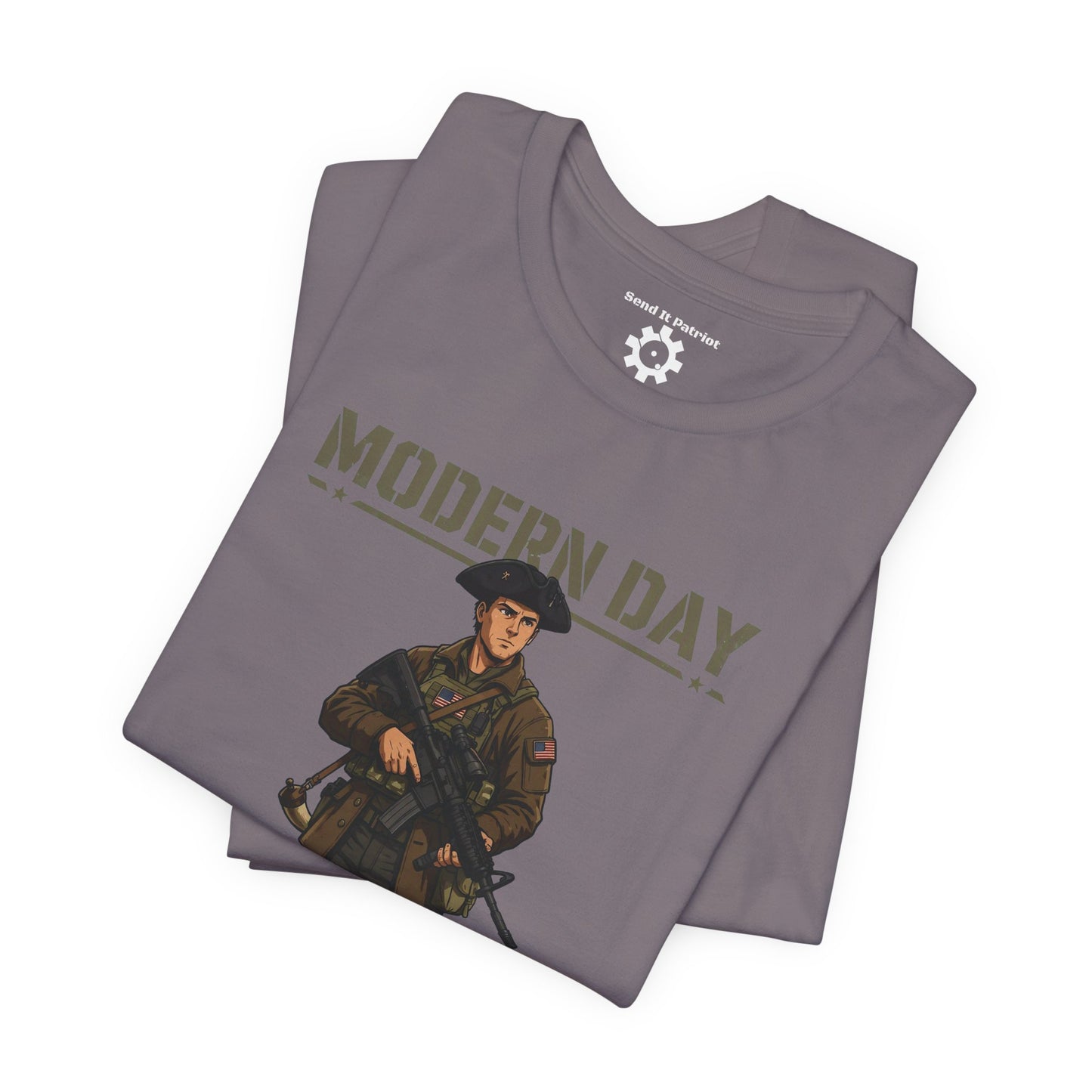 Modern Day Minuteman T-Shirt – Patriotic Tactical Soldier Graphic Tee
