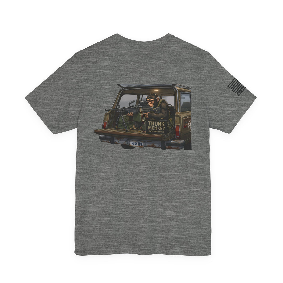 Trunk Monkey T-Shirt —  Back Design Patriotic Tee