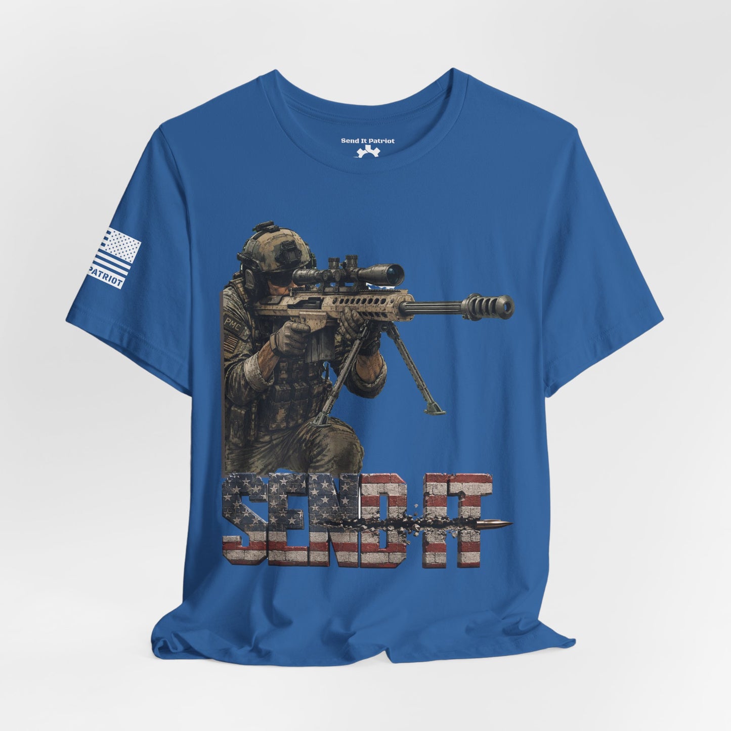Send It Graphic Tee — Military Weapons Print T-Shirt