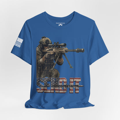 Send It Graphic Tee — Military Weapons Print T-Shirt