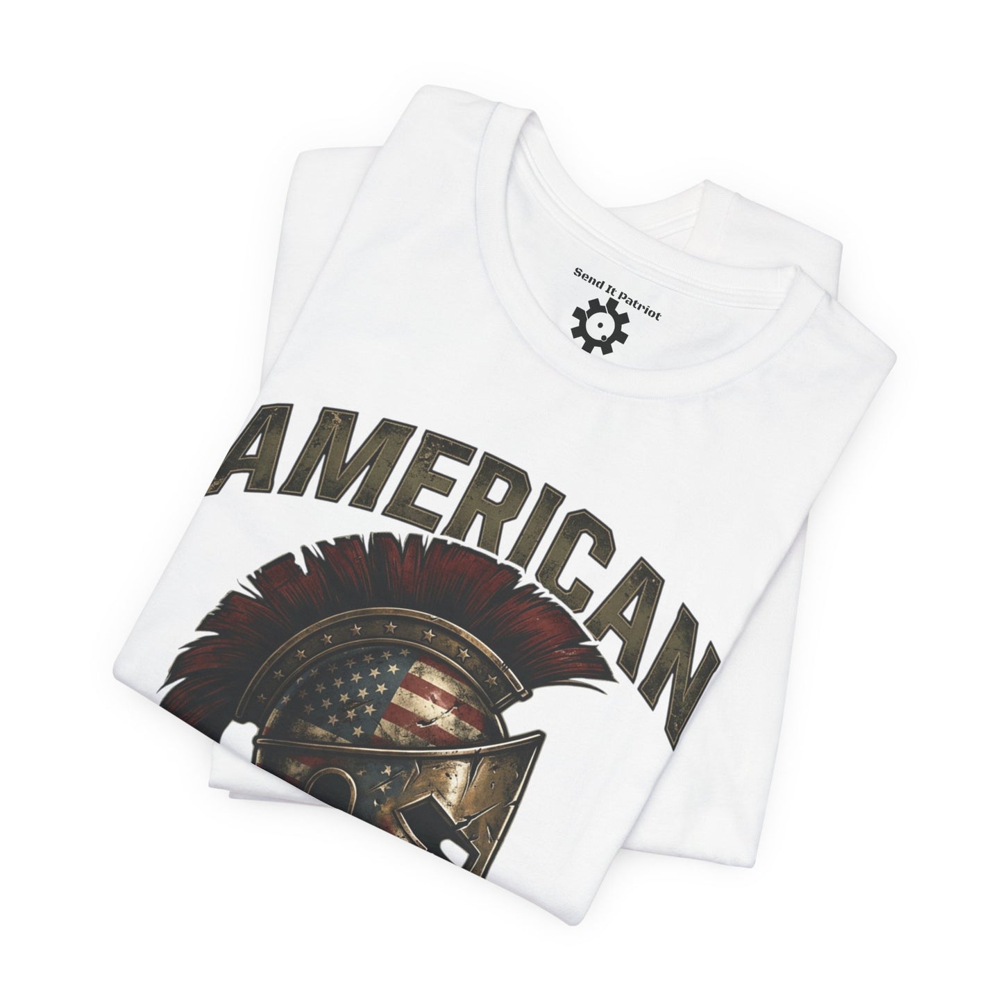 American Spartan T‑Shirt – Patriotic American Flag Graphic Tee Style#2