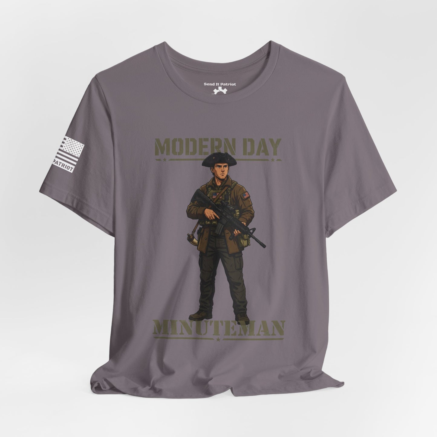 Modern Day Minuteman T-Shirt – Patriotic Tactical Soldier Graphic Tee