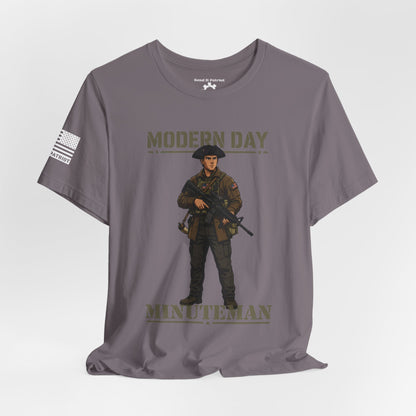 Modern Day Minuteman T-Shirt – Patriotic Tactical Soldier Graphic Tee