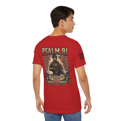 Psalm 91 Tactical Tee Ver2 — Christian Military Guardian Angel Shirt