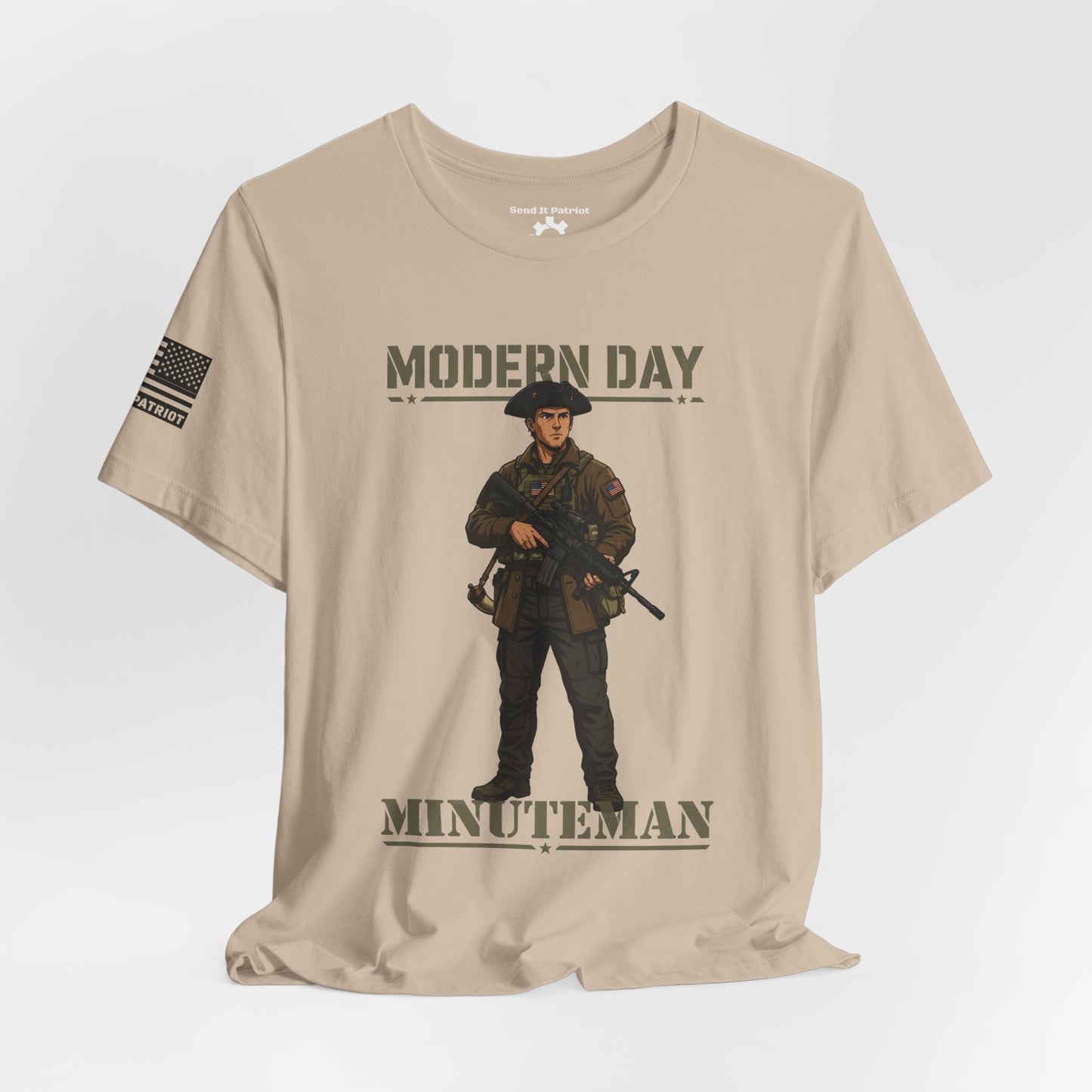 Modern Day Minuteman T-Shirt – Patriotic Tactical Soldier Graphic Tee