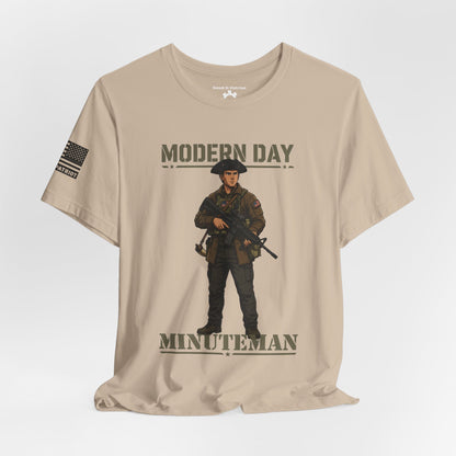 Modern Day Minuteman T-Shirt – Patriotic Tactical Soldier Graphic Tee