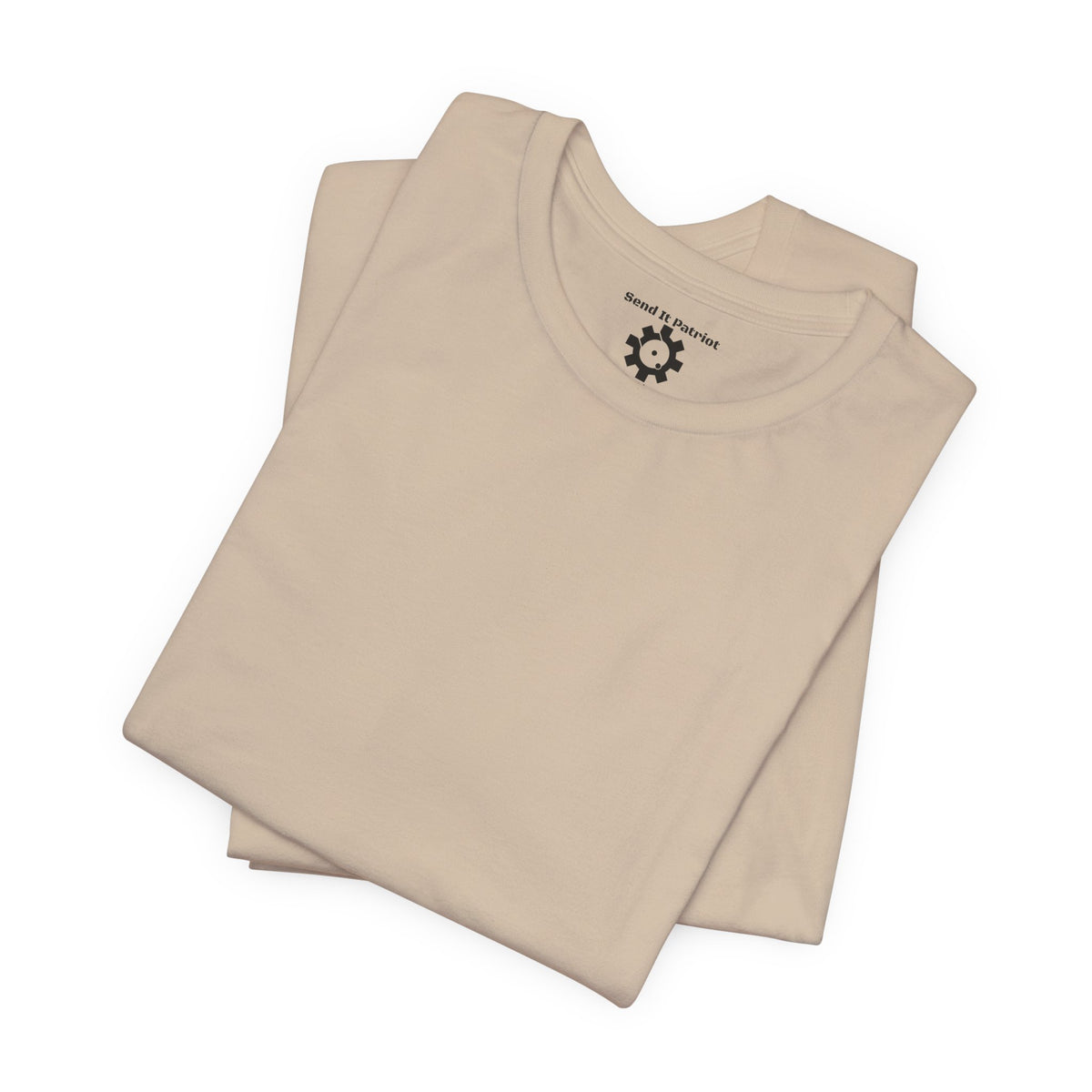 Land of the Free Home of the Brave T-Shirt —  Skull & Crossed Rifles Patriotic Tee Back Design