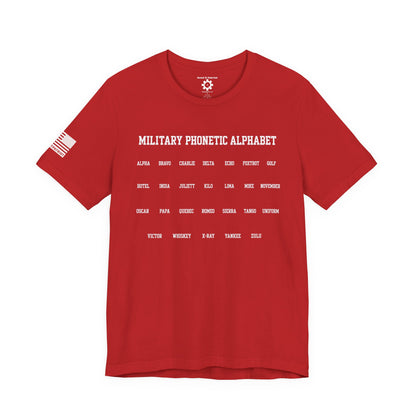 Military Phonetic Alphabet T-Shirt — Military Patriotic Tee