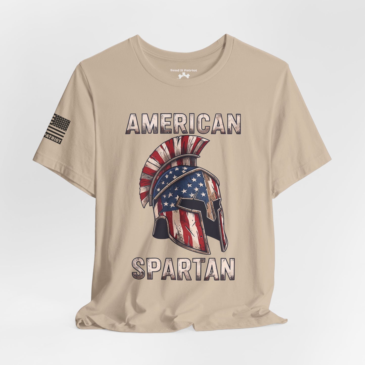 American Spartan T-Shirt — Patriotic Spartan Helmet Tee