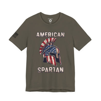 American Spartan T-Shirt — Patriotic Spartan Helmet Tee