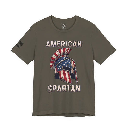 American Spartan T-Shirt — Patriotic Spartan Helmet Tee