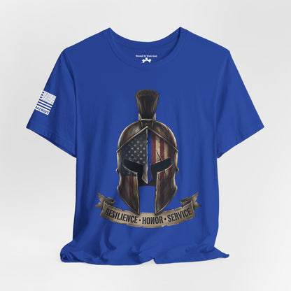 Spartan Thin Blue Line T-Shirt —  Patriotic Tee