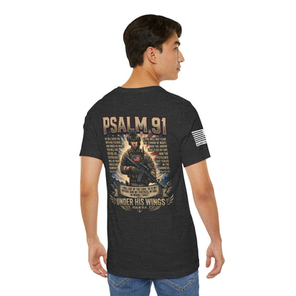 Psalm 91 Tactical Tee Ver2 — Christian Military Guardian Angel Shirt