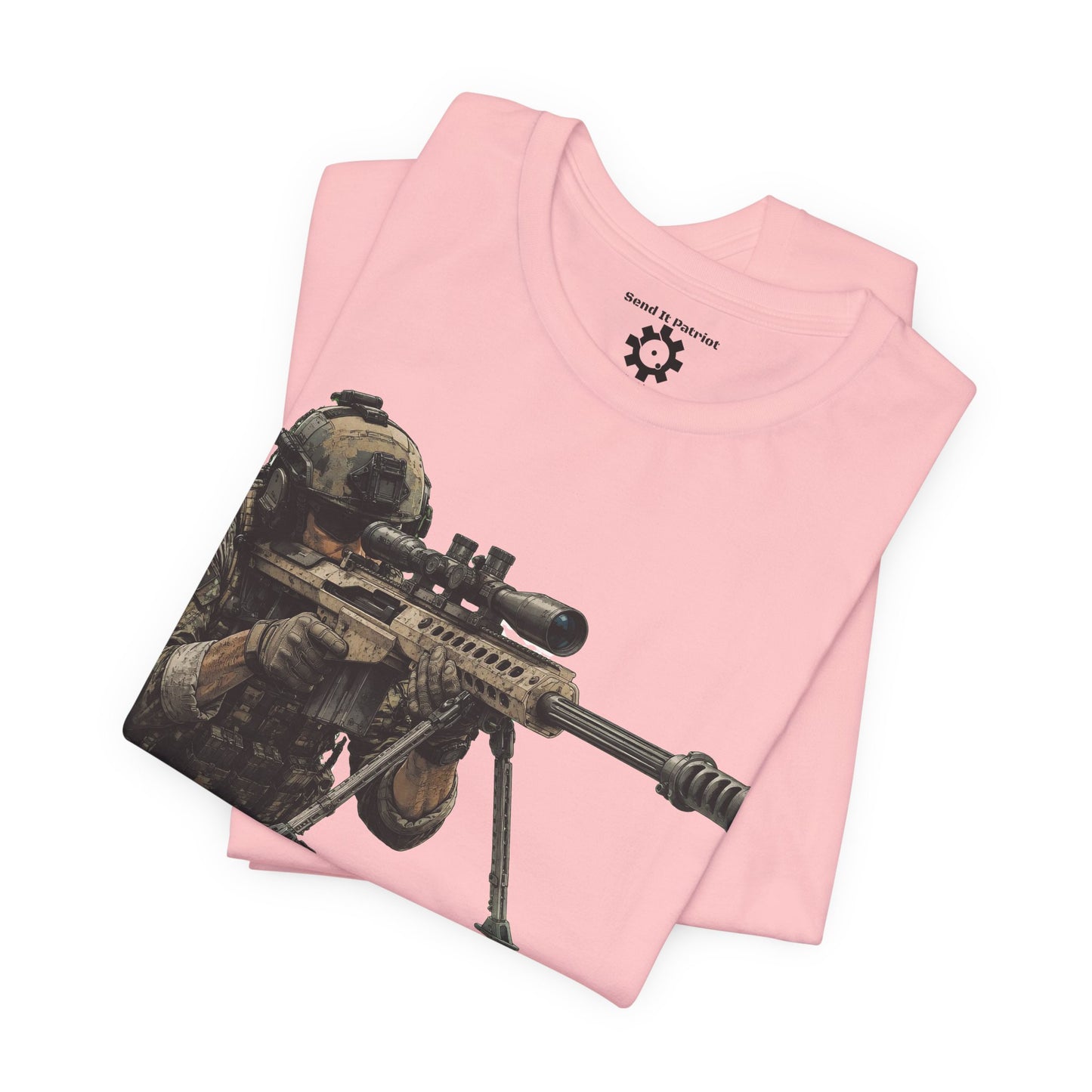 Send It Graphic Tee — Military Weapons Print T-Shirt