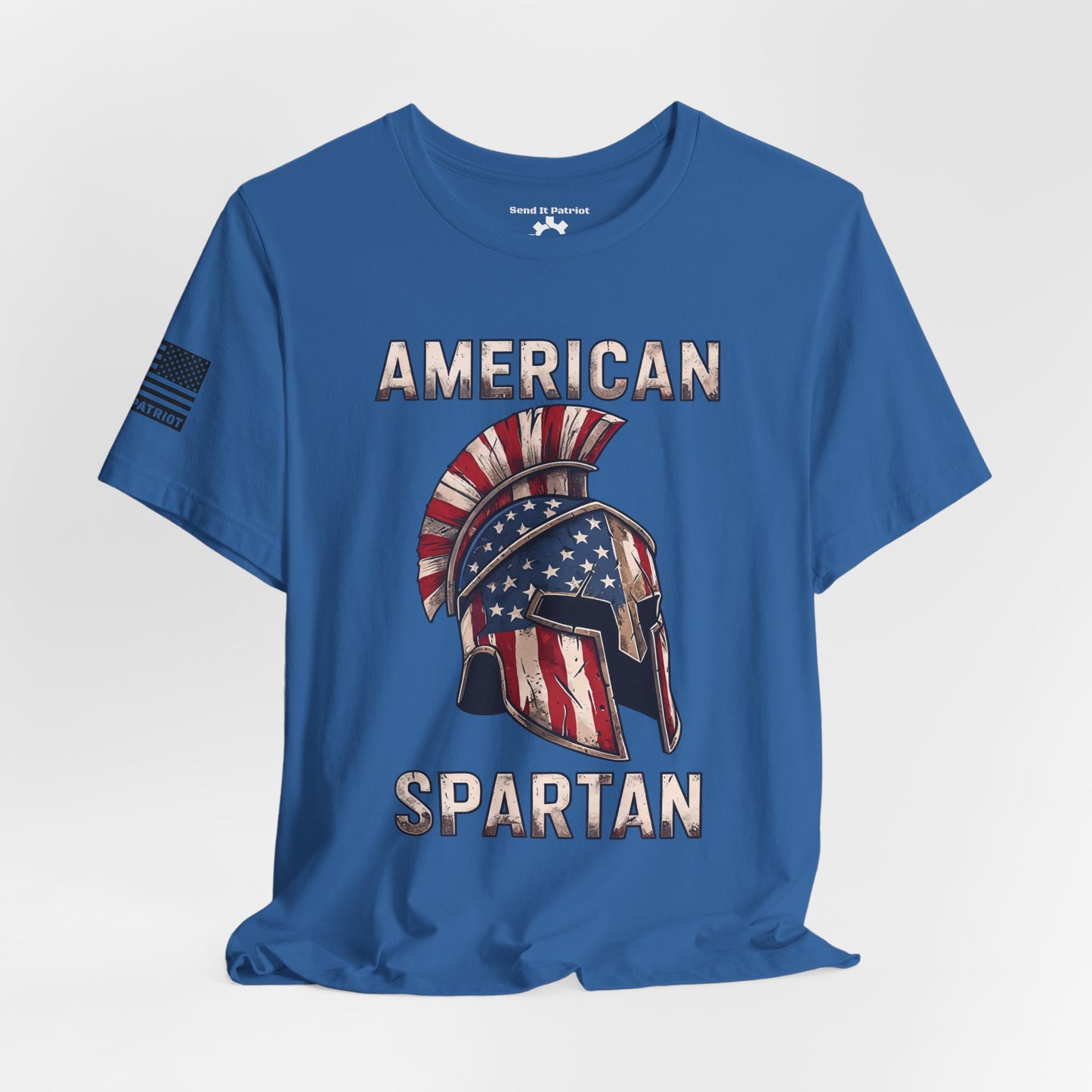 American Spartan T-Shirt — Patriotic Spartan Helmet Tee