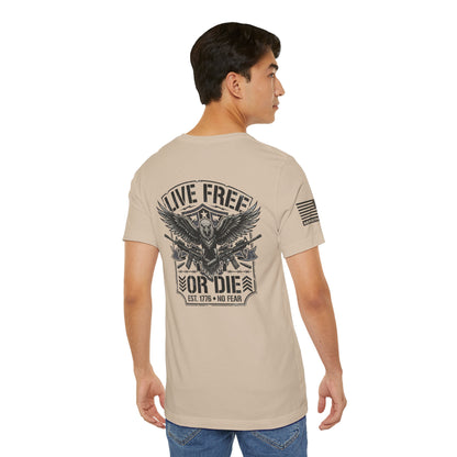 Live Free or Die Tee Ver. 2 — Patriotic Eagle Skull Graphic T-Shirt