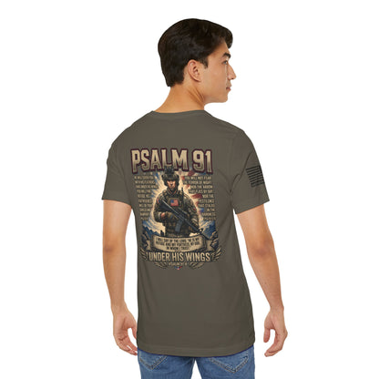 Psalm 91 Tactical Tee Ver2 — Christian Military Guardian Angel Shirt