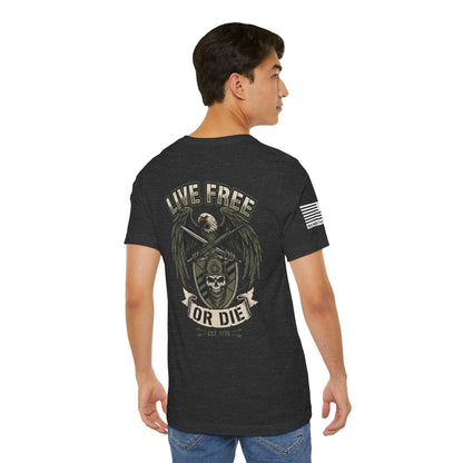 Live Free or Die Tee — Patriotic Eagle Skull Graphic T-Shirt
