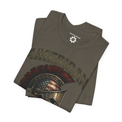 American Spartan T‑Shirt – Patriotic American Flag Graphic Tee Style#2