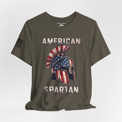 American Spartan T-Shirt — Patriotic Spartan Helmet Tee