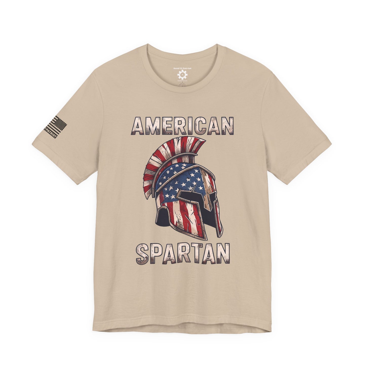 American Spartan T-Shirt — Patriotic Spartan Helmet Tee