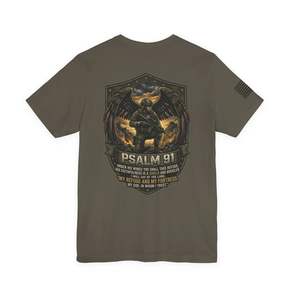 Psalm 91 Tactical Tee — Christian Military Guardian Angel Shirt