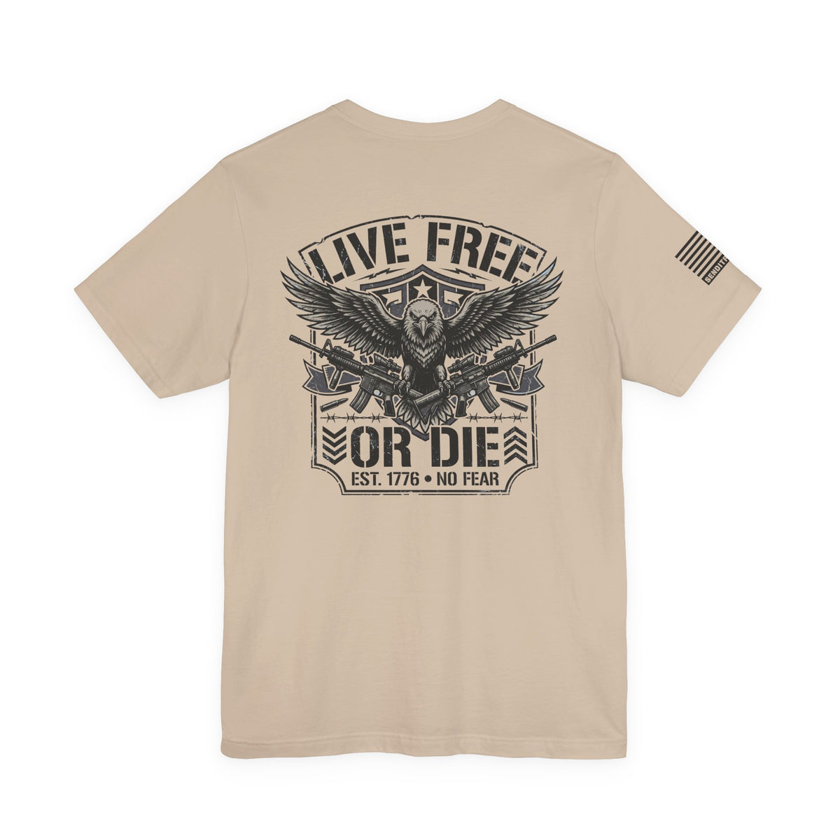 Live Free or Die Tee Ver. 2 — Patriotic Eagle Skull Graphic T-Shirt