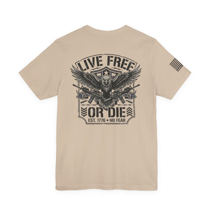 Live Free or Die Tee Ver. 2 — Patriotic Eagle Skull Graphic T-Shirt