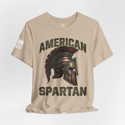 American Spartan T‑Shirt – Patriotic American Flag Graphic Tee Style#2