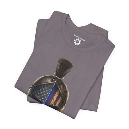 Spartan Thin Blue Line T-Shirt —  Patriotic Tee