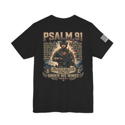 Psalm 91 Tactical Tee Ver2 — Christian Military Guardian Angel Shirt