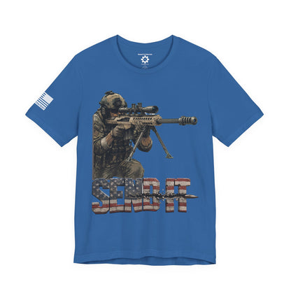 Send It Graphic Tee — Military Weapons Print T-Shirt