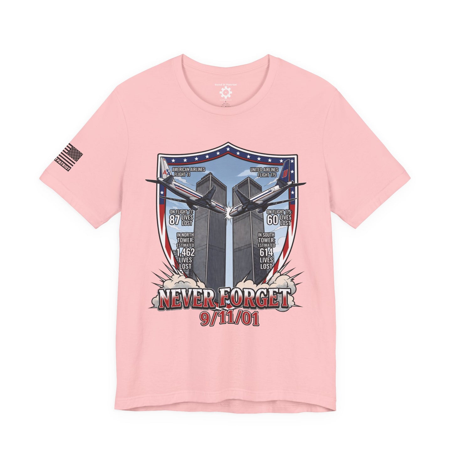 Never Forget 9/11 Tribute Twin Towers T-Shirt — Patriotic Tee