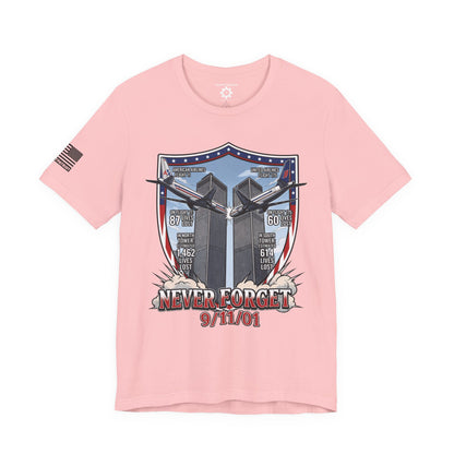 Never Forget 9/11 Tribute Twin Towers T-Shirt — Patriotic Tee