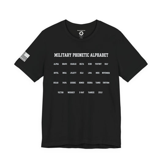 Military Phonetic Alphabet T-Shirt — Military Patriotic Tee