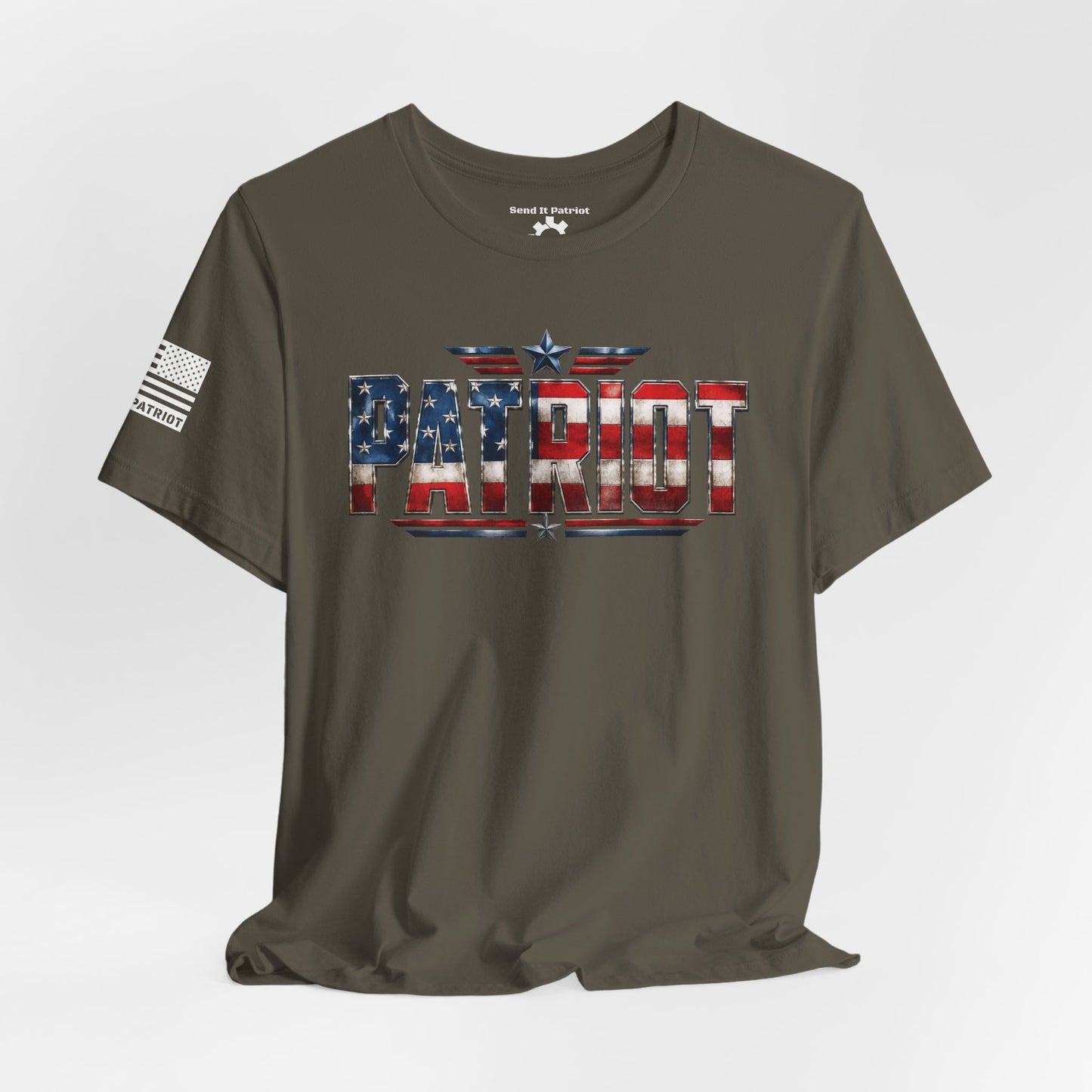 Patriot American Flag T-Shirt — 'PATRIOT' Vintage Stars & Stripes Tee