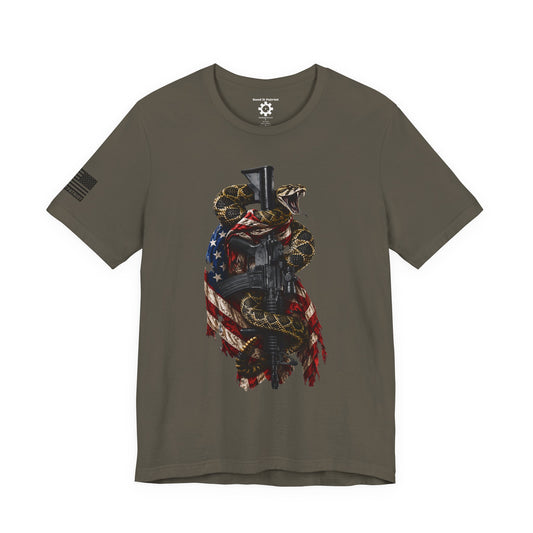Commando Don't Tread On Me T-Shirt | Gadsden Flag Style Tee