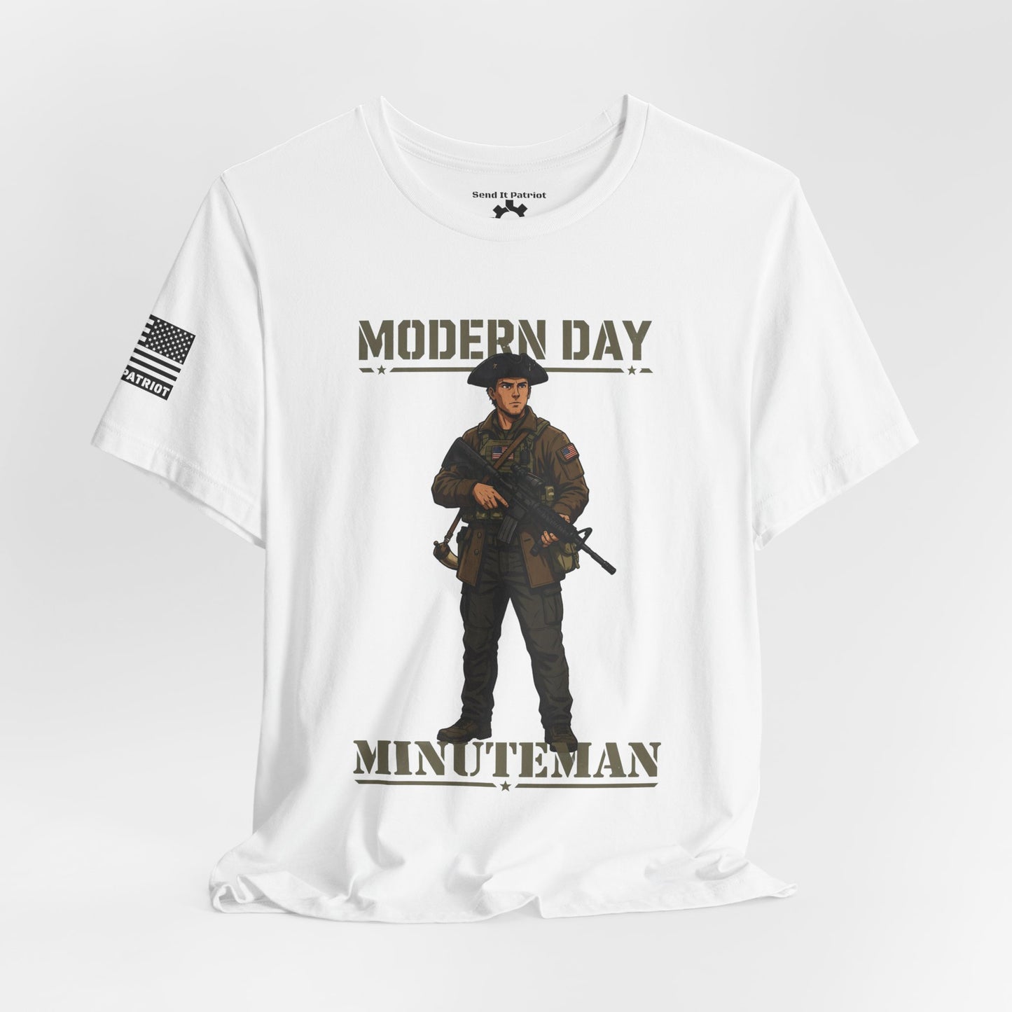 Modern Day Minuteman T-Shirt – Patriotic Tactical Soldier Graphic Tee
