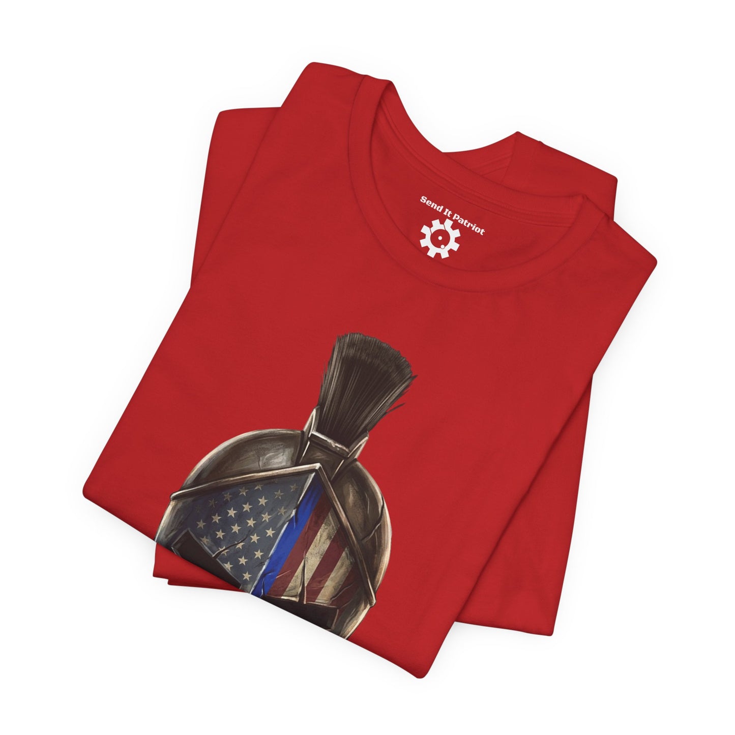 Spartan Thin Blue Line T-Shirt —  Patriotic Tee
