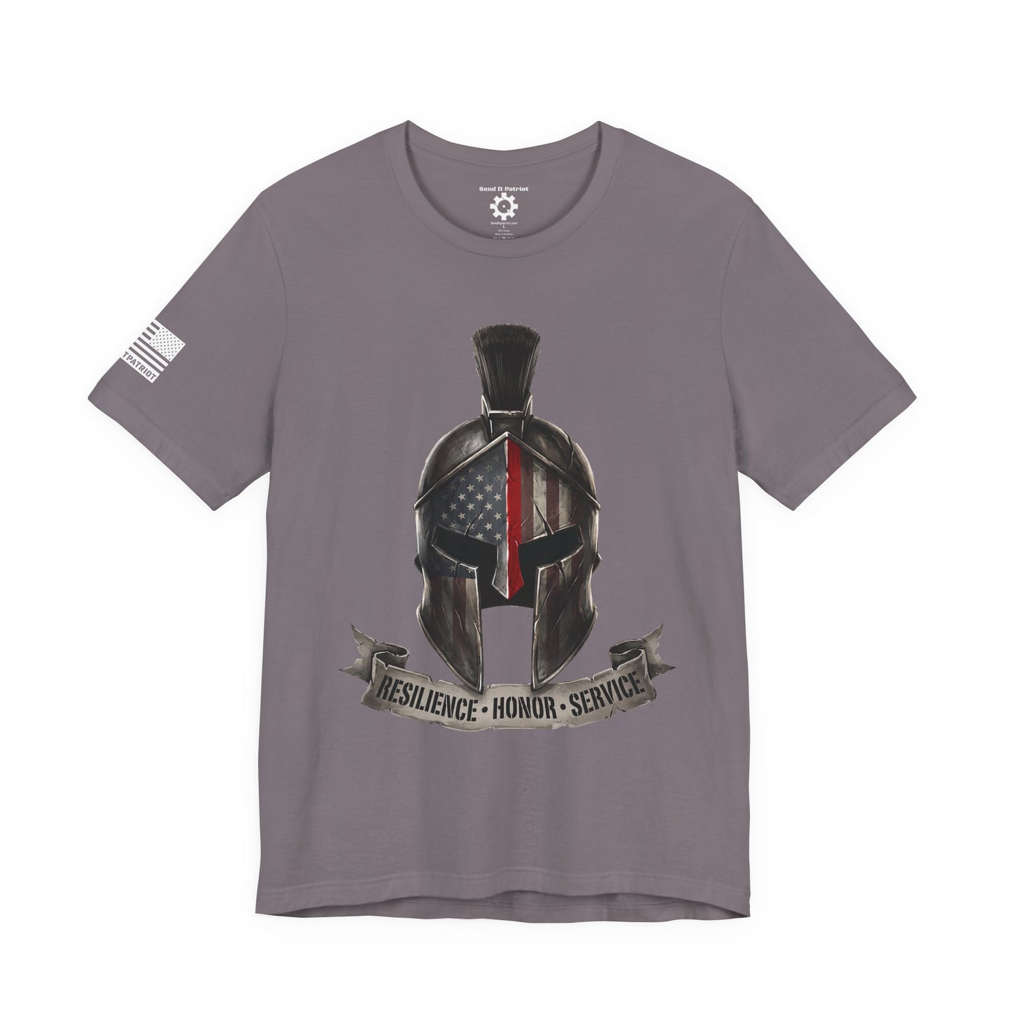 Spartan Thin Red Line T-Shirt —  Fire Dept. Patriotic Tee