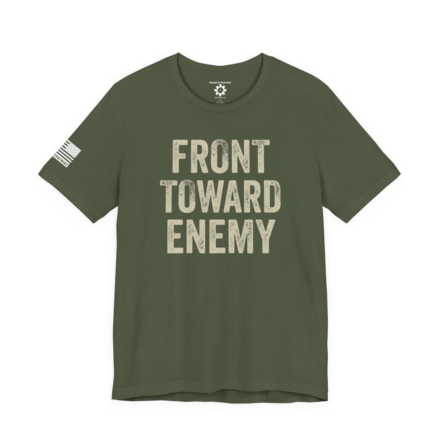 Front Toward Enemy T‑Shirt — Military-Inspired Graphic Tee