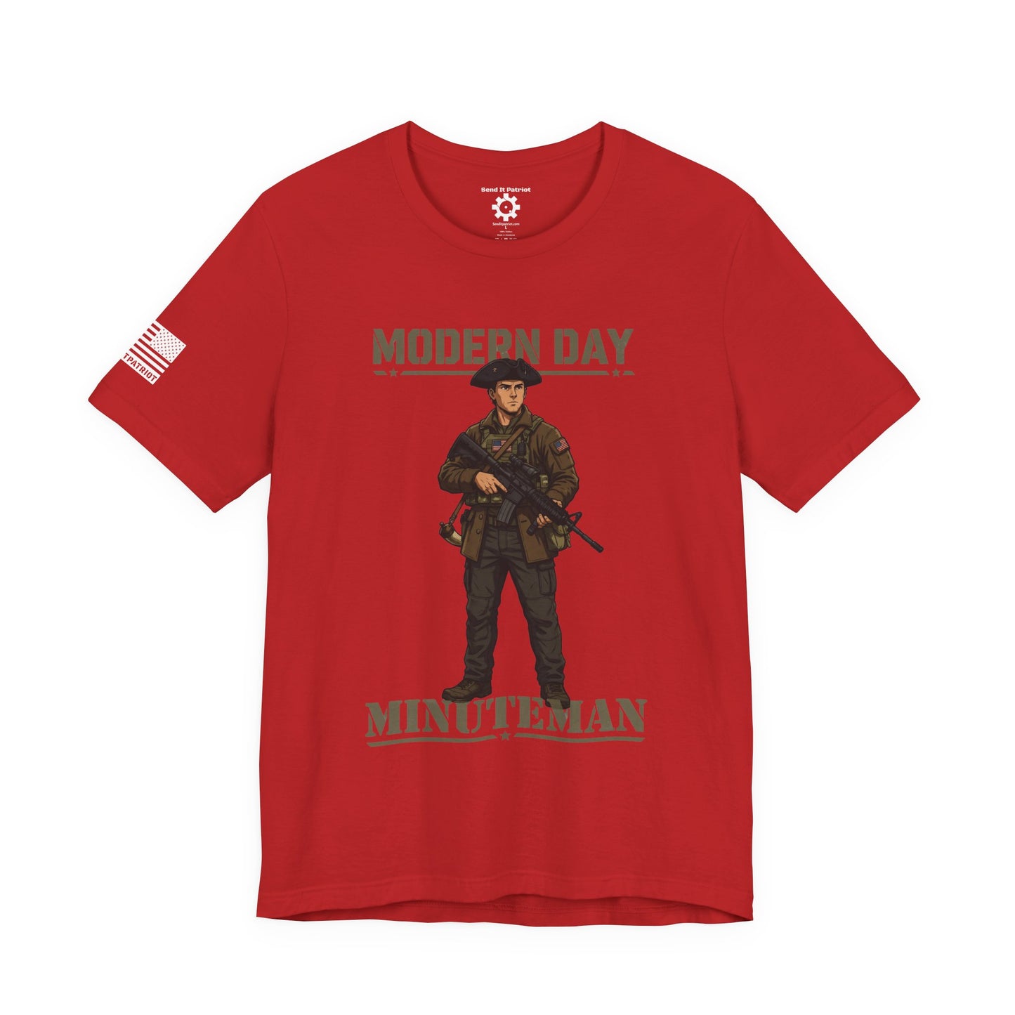 Modern Day Minuteman T-Shirt – Patriotic Tactical Soldier Graphic Tee
