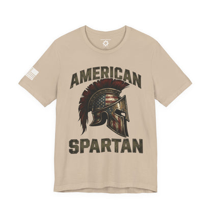 American Spartan T‑Shirt – Patriotic American Flag Graphic Tee Style#2