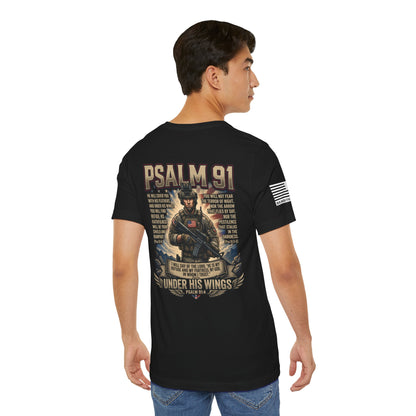 Psalm 91 Tactical Tee Ver2 — Christian Military Guardian Angel Shirt