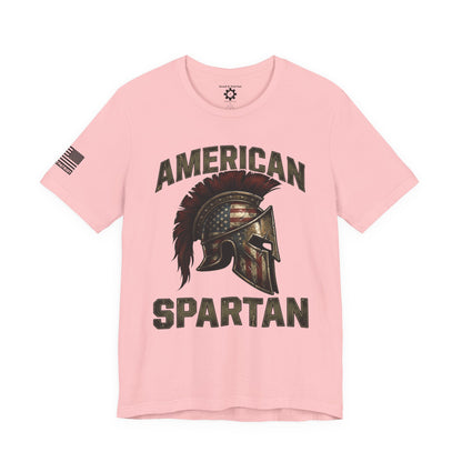 American Spartan T‑Shirt – Patriotic American Flag Graphic Tee Style#2