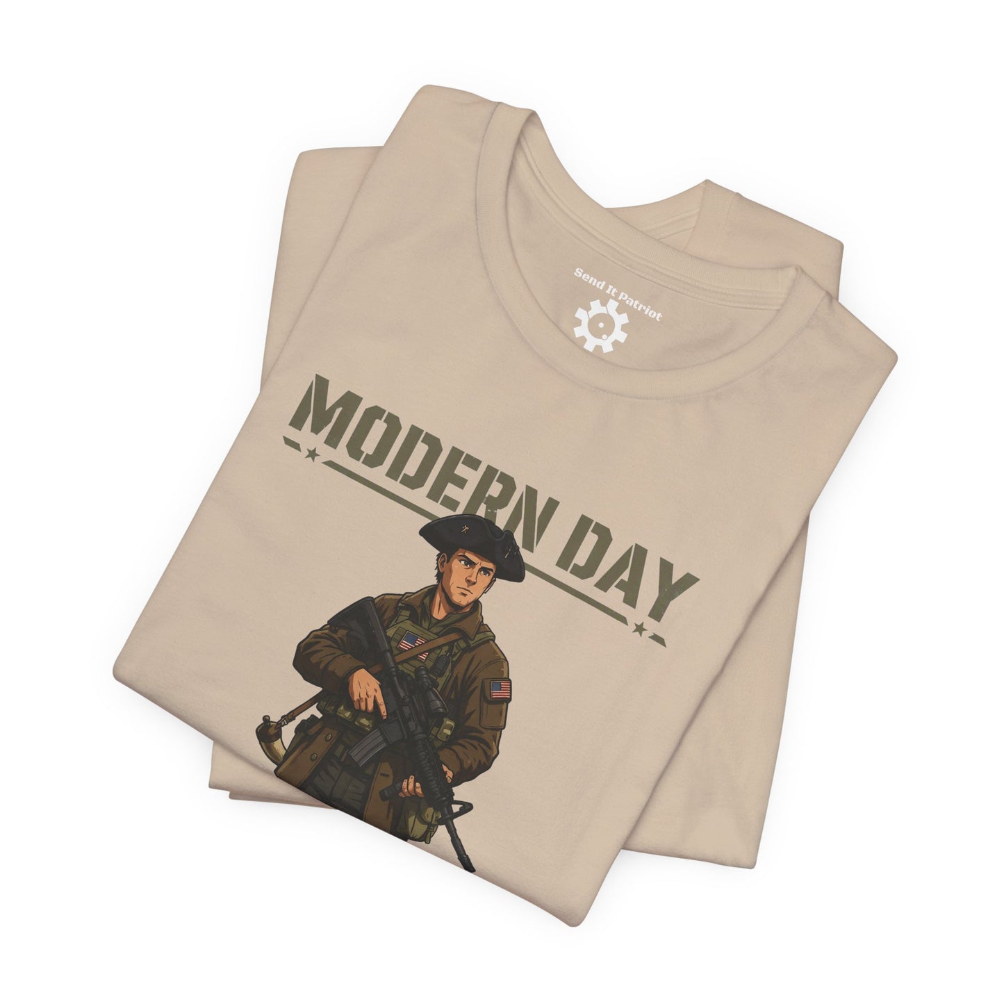 Modern Day Minuteman T-Shirt – Patriotic Tactical Soldier Graphic Tee