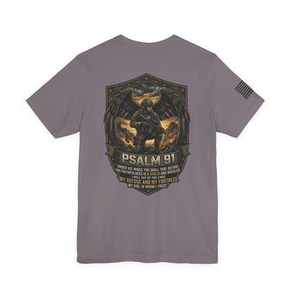 Psalm 91 Tactical Tee — Christian Military Guardian Angel Shirt